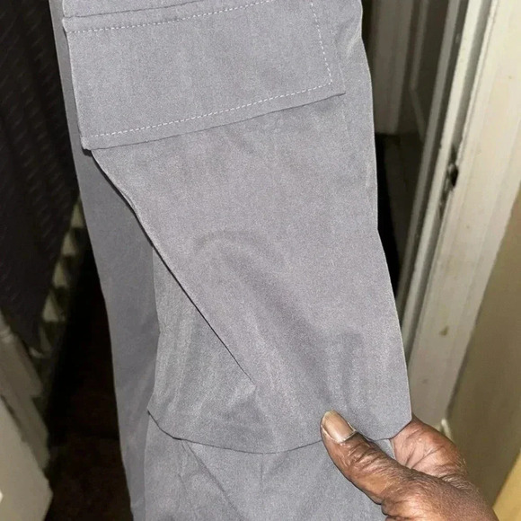 Gray Button-Up Jumpsuit - Picture 8 of 9